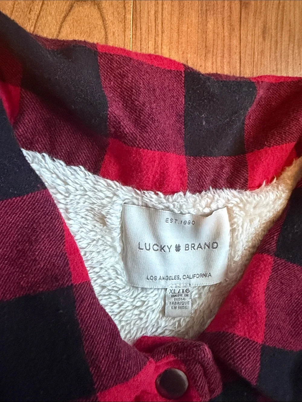 Women’s Lucky Brand Sherpa Lined Shacket Size XL